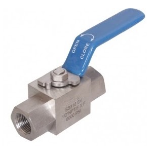 Square body high pressure ball valve