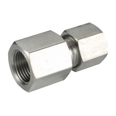 Female stud coupling male thread × female metric