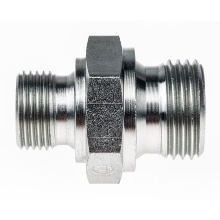 Male hydraulic hose adapter BSP × BSP