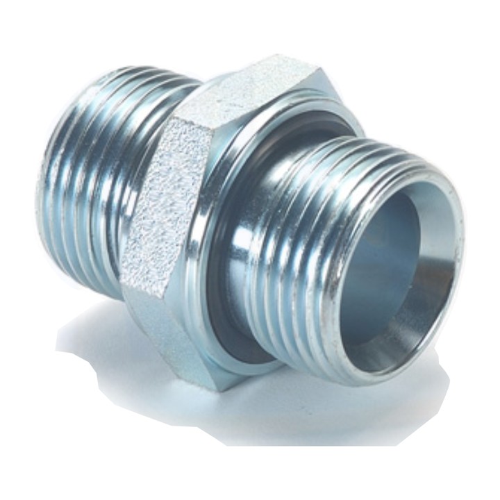 Male hydraulic hose adapter BSP × BSP with ES