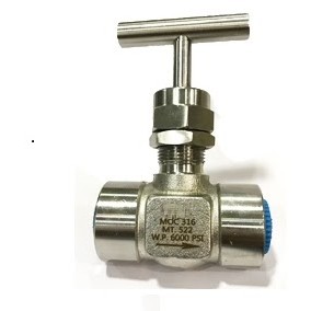 High pressure needle valve female × female