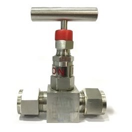 Needle valve double ferrule tube ends