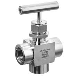 3-way needle valve female × female × female